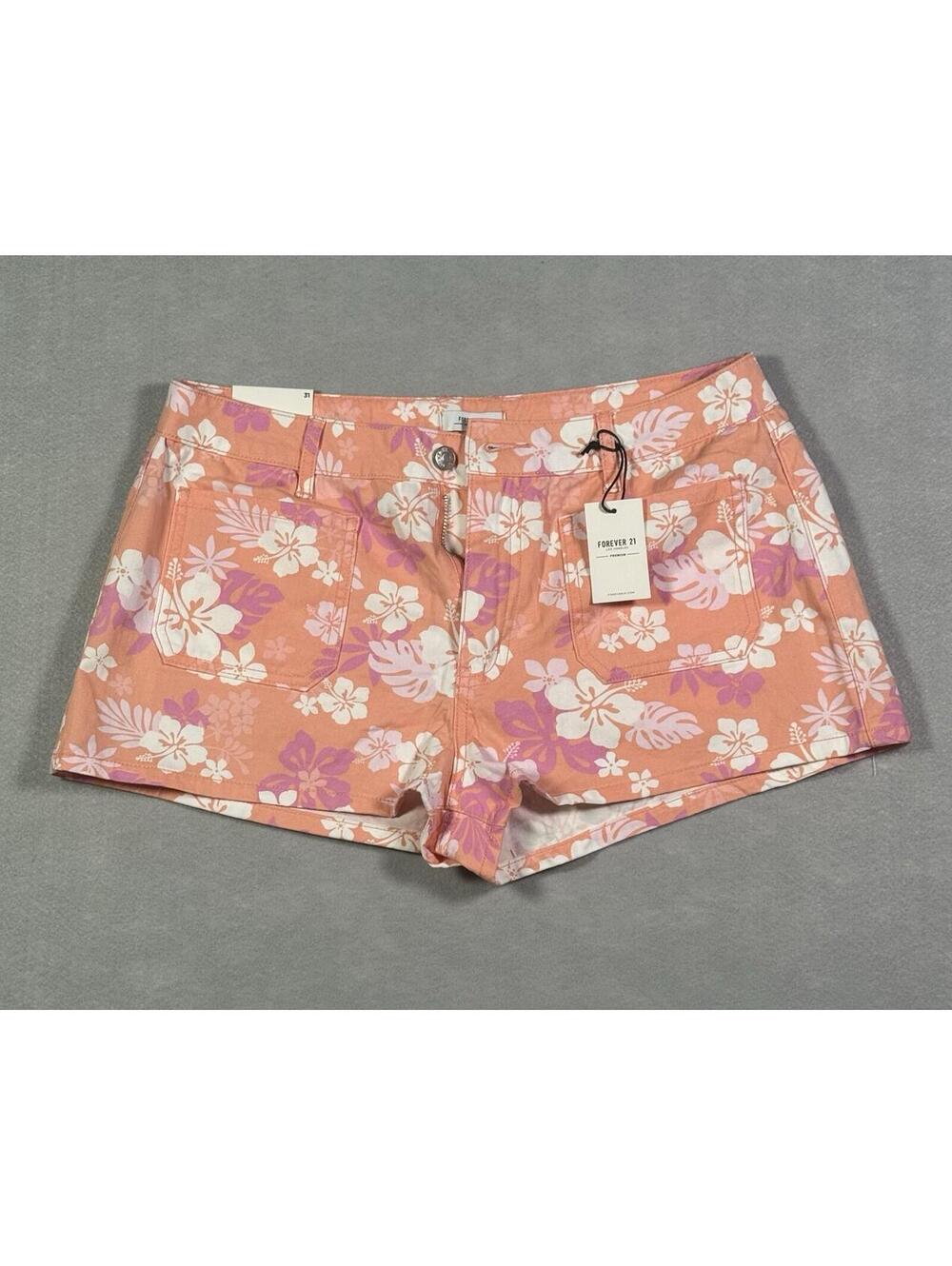 Forever 21 Premium Floral Print Denim Shorts ~ Multicolor~ Cotton Size 31